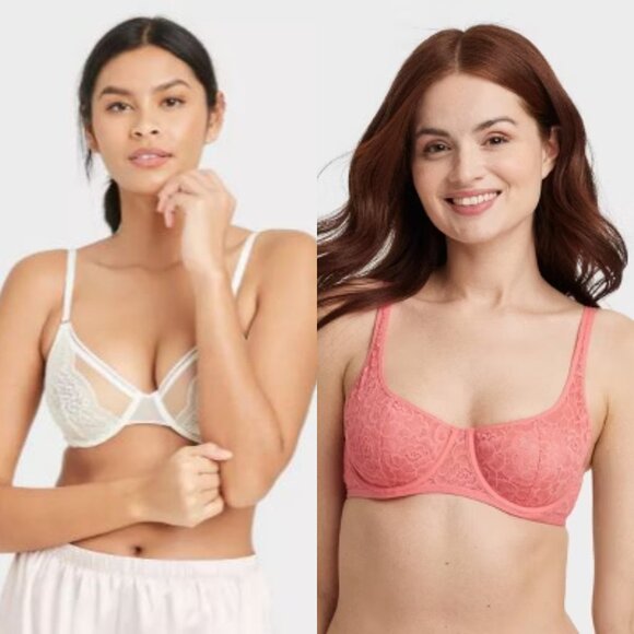 Auden lace mesh 2 bras - 34D and 36C - Picture 1 of 5